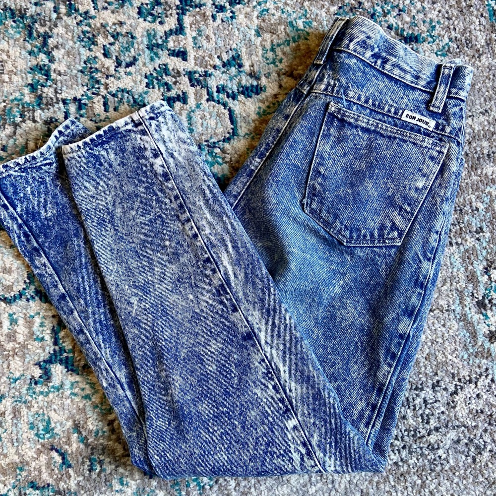Vintage bonjour acid wash jeans size 10